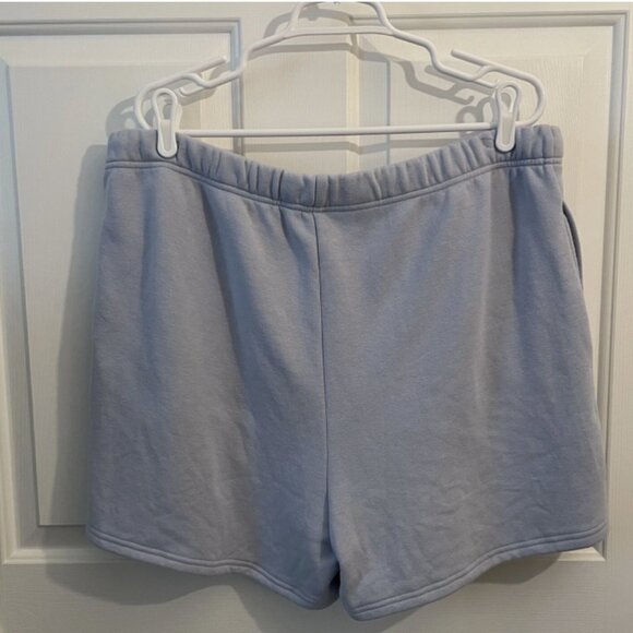NEW SKIMS Cotton Fleece classic short - periwinkle, Style BO-SHO-4498 Size XL - Picture 2 of 10